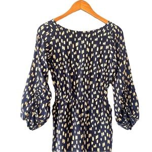 81 Poppies Blue silk scoop back mini dress